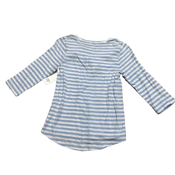 Crown & Ivy Nautical Tassels Blue Stripe Long Sleeve Shirt Girl Size Medium NWT - Picture 6 of 6